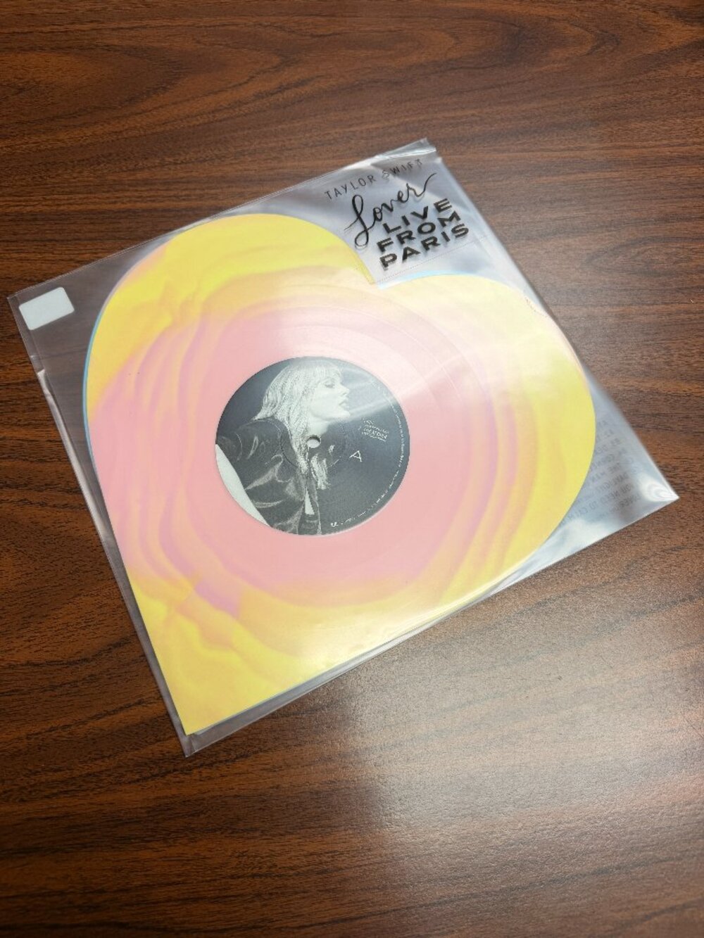 Taylor Swift Lover Live From Paris Heart-Shaped Vinyl Pink and Yellow New/Sealed